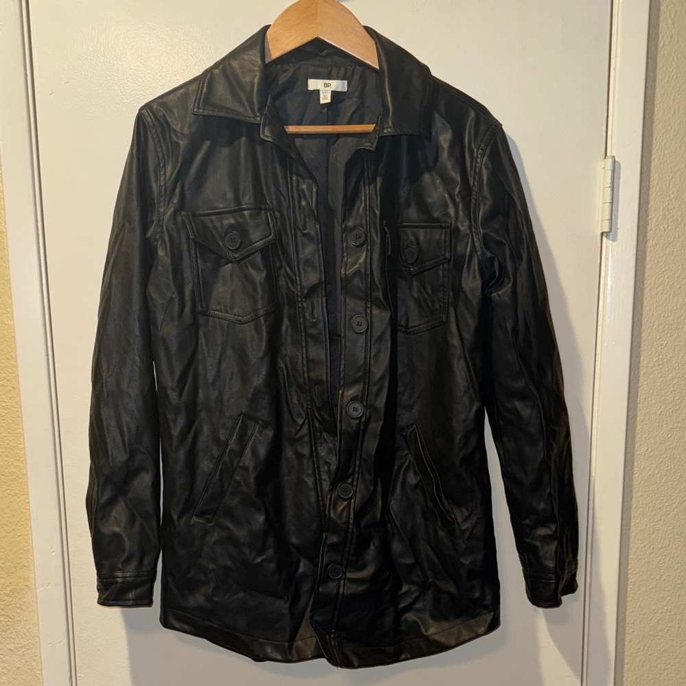 BP Women’s Oversized Faux Leather Jacket - Size XXS